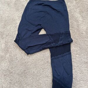 Fabletics Navy Leggings with Mesh Accents